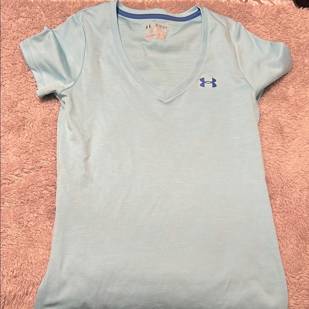 Under Armour Light Blue V-Neck T-Shirt